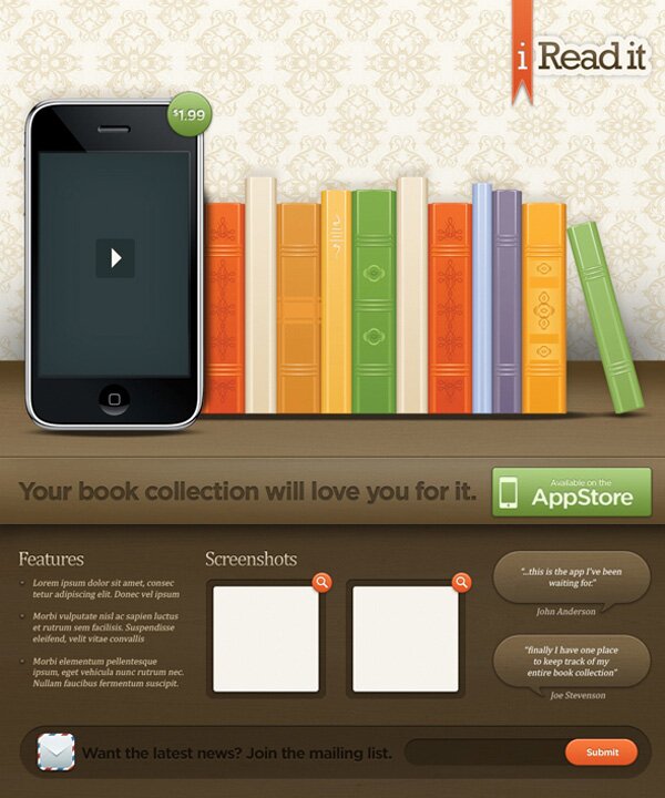Create an Illustrative iPhone/iPad Landing Page