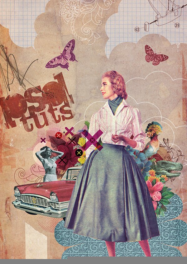 Recycle Vintage Images in a Photoshop Collage