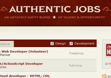 Web design and development job boards