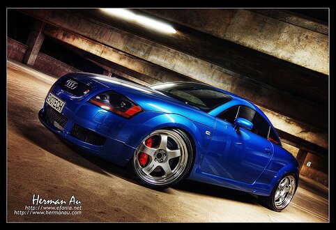 Blue Audi