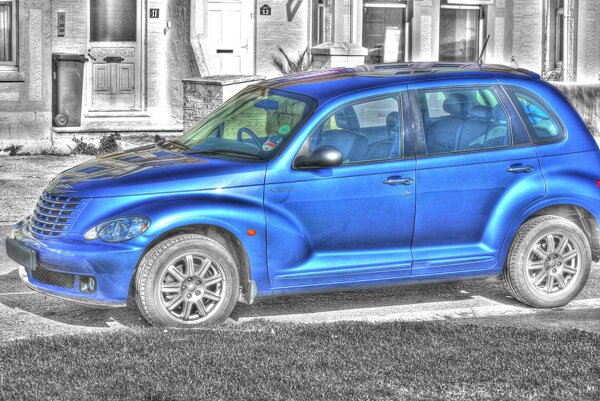 Blue Car HDR