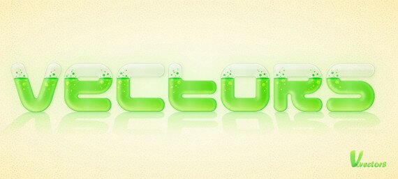 Create a Glassy Text Effect Filled with a Green, Acidic Substance