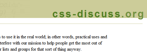 CSS-Discuss - screen shot.