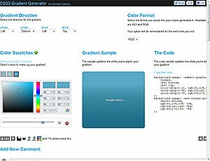 CSS3 Gradient Generator screenshot