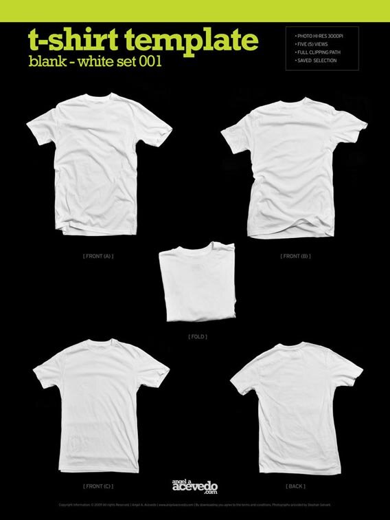 Blank T Shirt   White 001 by djsoundwav 13 Free & Premium T Shirt Mock up (PSD)