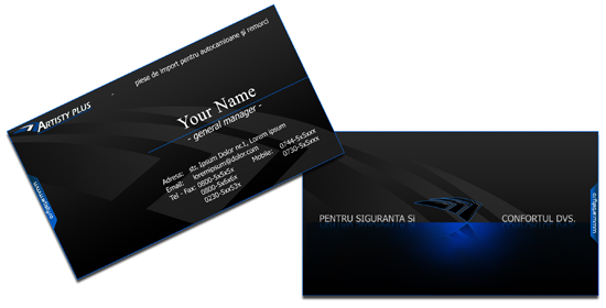 Black business card