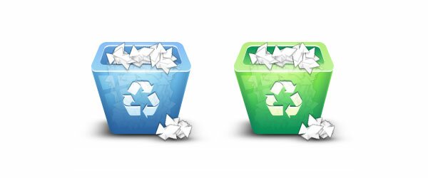 Make a 3D Recycling Bin Icon with Photoshop