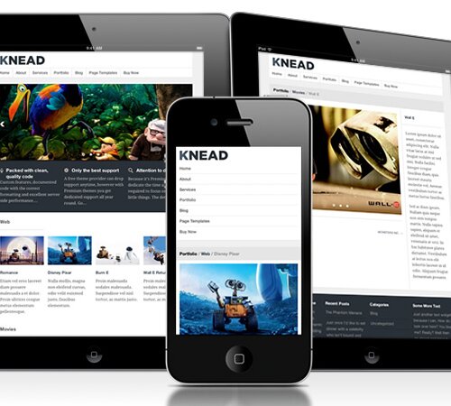 16 knead responsive portfolio 25 Premium WordPress Themes