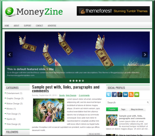 MoneyZine blogger template