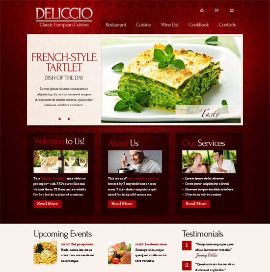 Restaurant 30+ Free HTML5 and CSS3 Templates