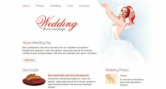 Wedding Website Template 30+ Fresh and Free HTML5 and CSS3 Templates