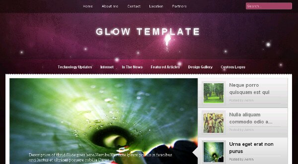 Glow - Free Premium Blogger Template