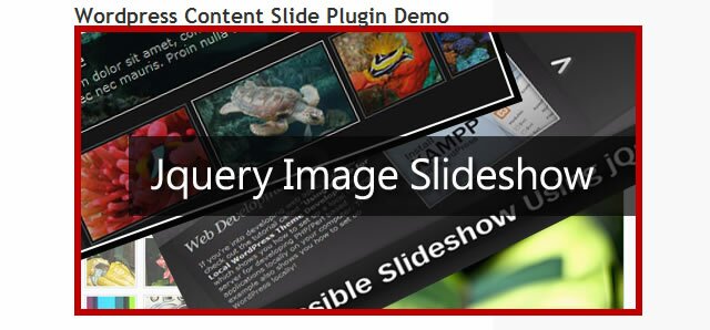 Wordpress Content Slide Plugin