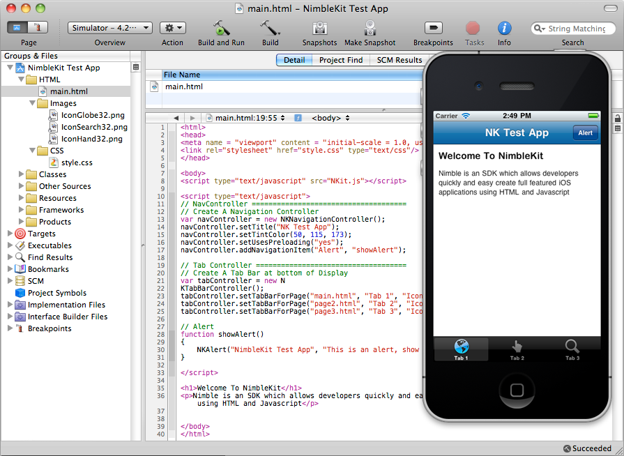 NimbleKit is the fastest way to create applications for iOS