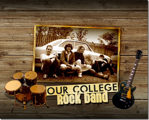 Designing College Rock Band illustration