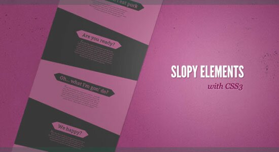 Slopy Elements with CSS3