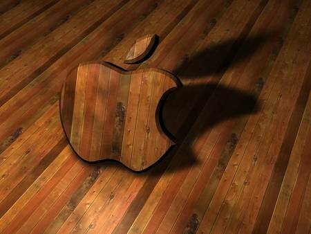 Wooden Apple - apple, mac, wooden