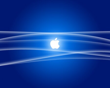 holy blue light - apple, blue, light, mac, silver, system, technology
