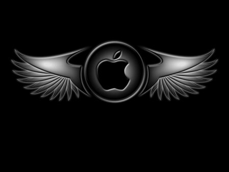 Black Wings Apple - Apple, Black, Computer, Laptop, Technology, Wings