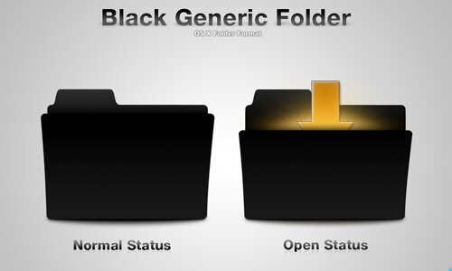 9 Black Generic Folder