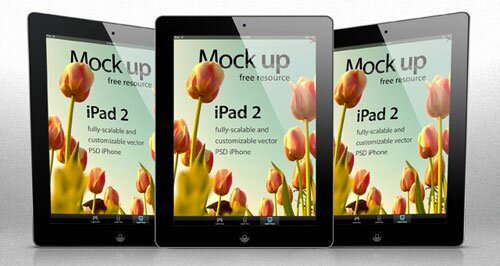 ipad 2 mockup psd editable 3d template1 12 Free iPhone, iPad, iMac PSD Mockup