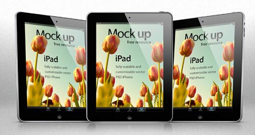 ipad mockup psd editable 3d template 12 Free iPhone, iPad, iMac PSD Mockup