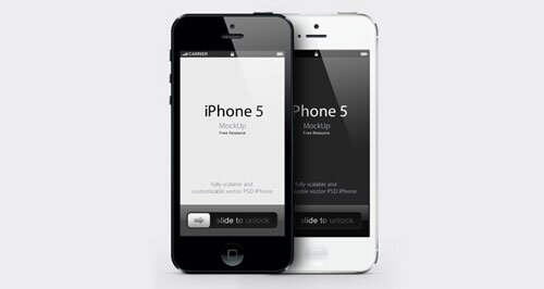 iphone 5 mobile celular mock up psd 12 Free iPhone, iPad, iMac PSD Mockup