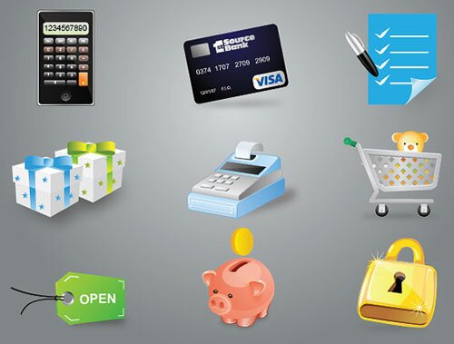 credit cards cash register