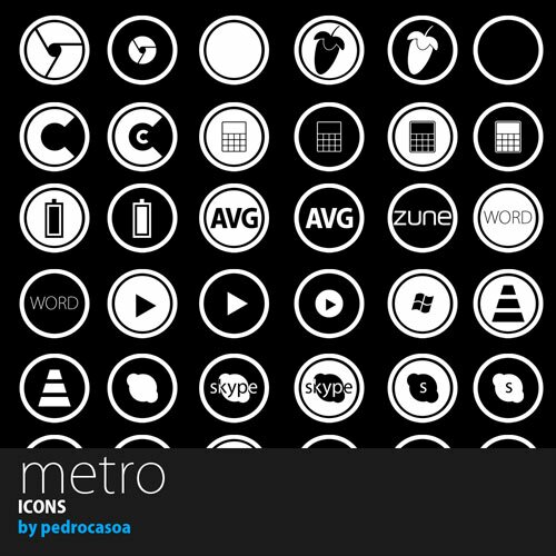 metro icons by pedrocasoa
