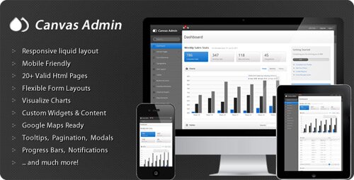 canvas admin premium responsive admin template 15 Best HTML5 Admin Panel Templates
