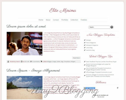 elite minima free premium blogger template preview 7 Best Blogger Responsive Templates