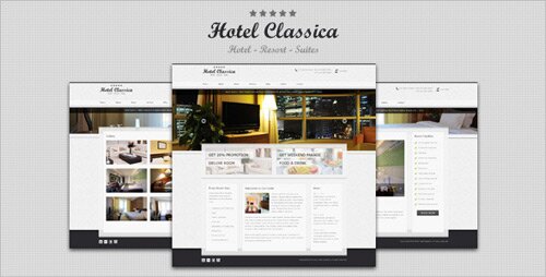 hotel classica wp theme 10 Great Premium Hotel Wordpress Themes