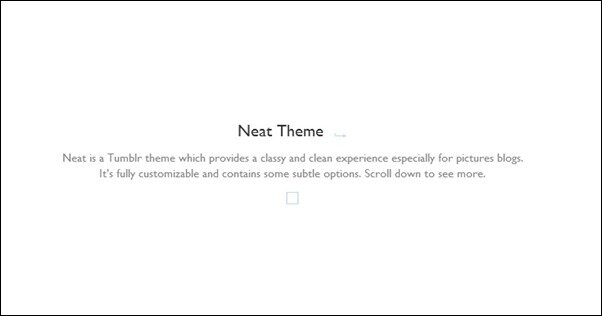 neat thumb1 50 Simple Free & Premium Tumblr Themes