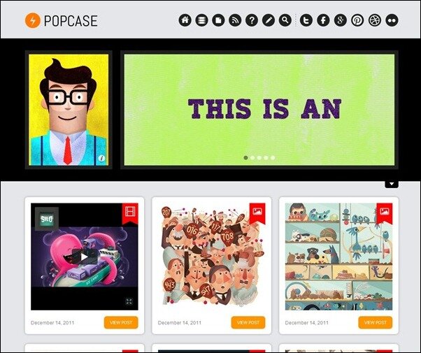 popcase thumb 50 Simple Free & Premium Tumblr Themes