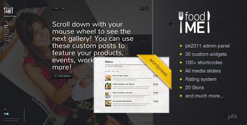 wordpress foodme business themes 13 Popular Premium Restaurant Wordpress Themes