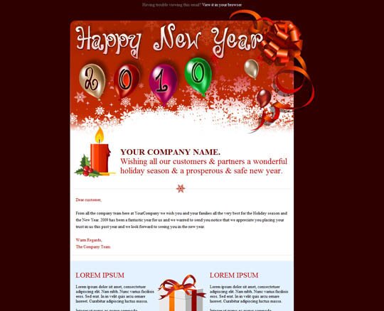 christmas e-mail template