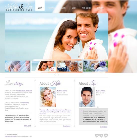 free wedding template html 16 Best Wedding Website Templates
