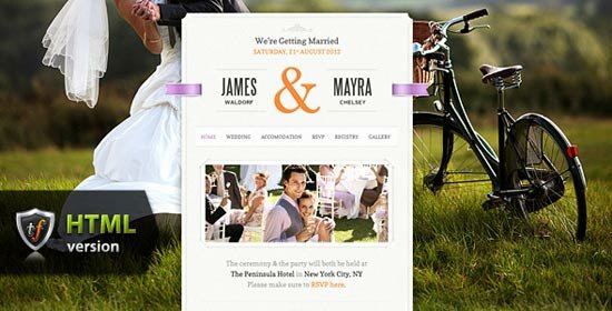 just married 16 Best Wedding Website Templates