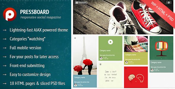 pressboard responsive social magazine 12 Premium WordPress Metro Themes