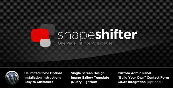 shapeshifter 13 Beautiful Single Page Portfolio WordPress Themes