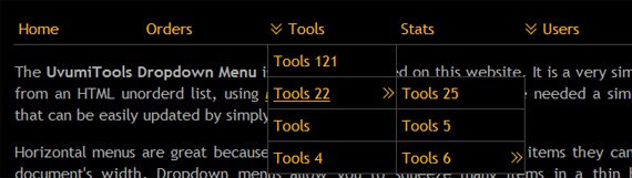 uvumi tools dropdown menu jQuery Menu Plugins