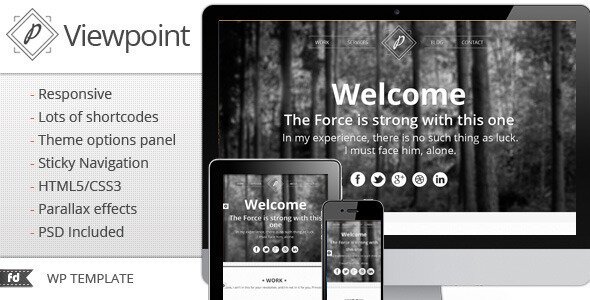 viewpoint responsive single portfolio 13 Beautiful Single Page Portfolio WordPress Themes