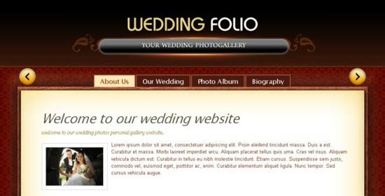 wedding photogallery 16 Best Wedding Website Templates