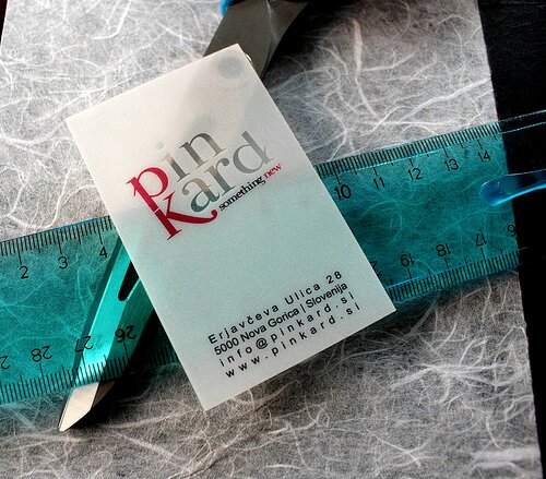 frosted plastic business cards - biglietti da visita PVC satinato trasparente