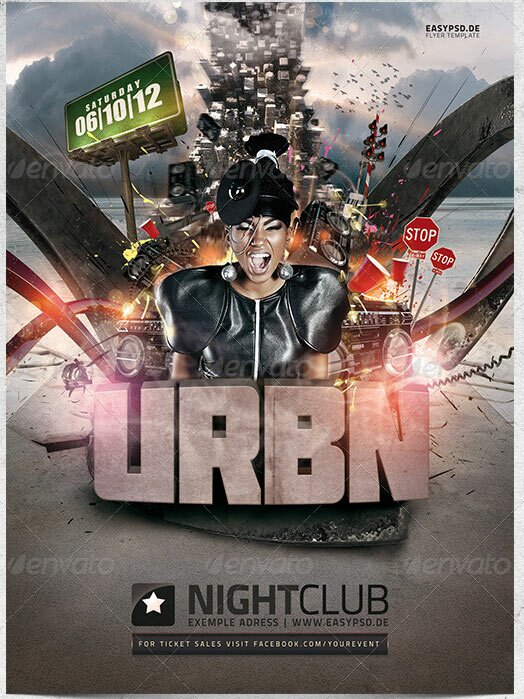 Image urbn 18 Free & Premium Clubs & Parties Flyer PSD Templates