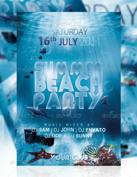beach images 18 Free & Premium Clubs & Parties Flyer PSD Templates