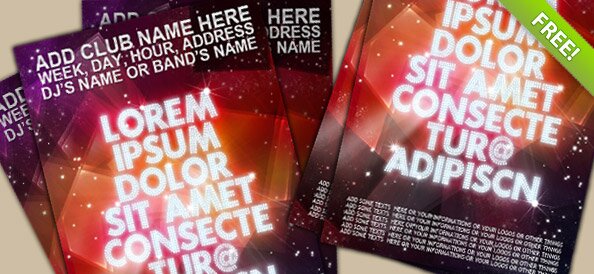 free psd disco poster preview small 18 Free & Premium Clubs & Parties Flyer PSD Templates