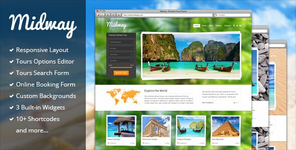 midway responsive travel wp theme 15 Free & PremiumTravel WordPress Themes