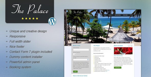 palace hotel business 15 Free & PremiumTravel WordPress Themes