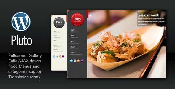 pluto fullscreen cafe 22 Free & Premium Website Templates